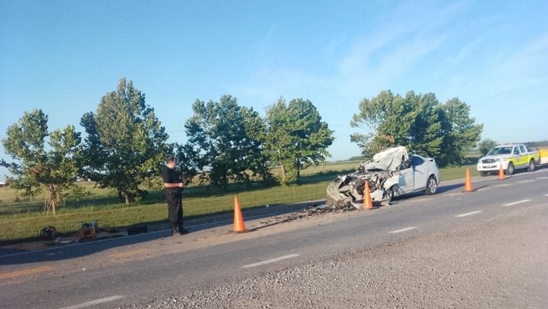 Choque fatal en ruta 34 un auto colisionó con un camión que se dio a