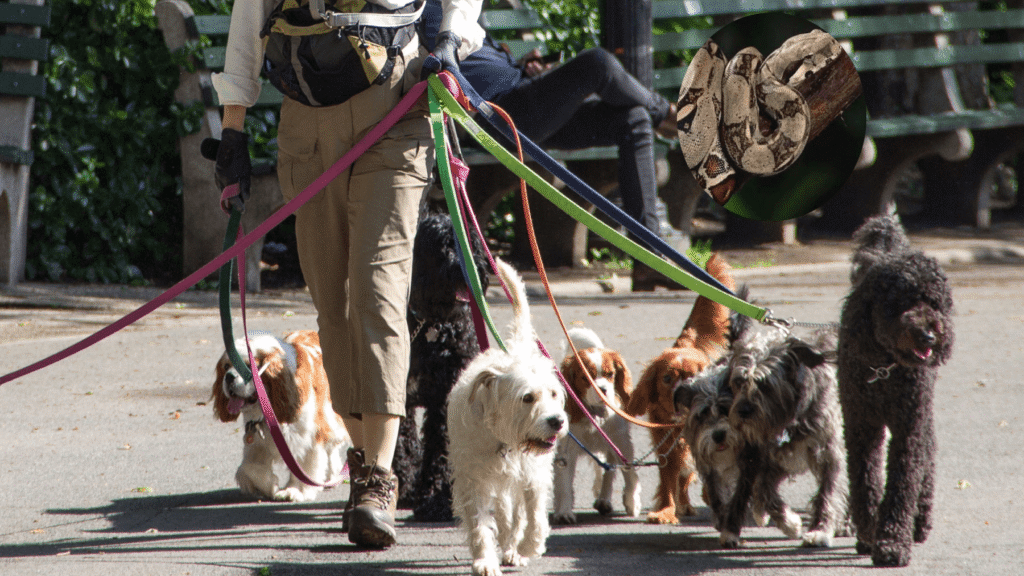 Un paseador de perros inventó que se le escapó una boa para conseguir clientes en Buenos Aires